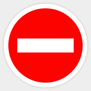 No Entry Not Allowed Board Sign Sticker